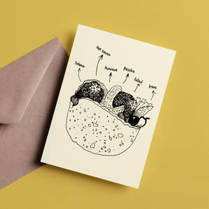 falafel in pita: postcard